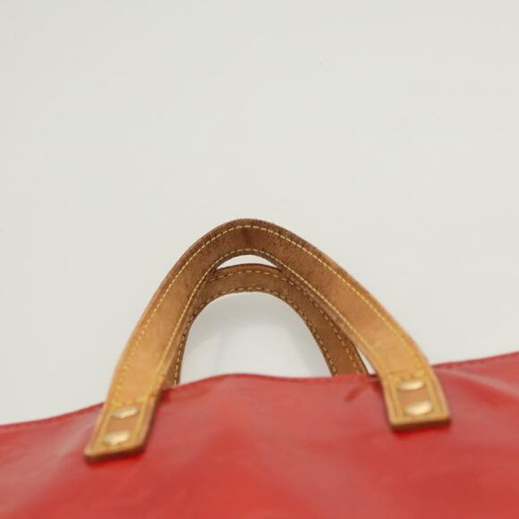 LOUIS VUITTON Monogram Vernis Reade PM Hand Bag Red Rouge M91088 - Picture 8 of 12